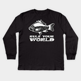 Rule Your World - Fishing Lover Kids Long Sleeve T-Shirt